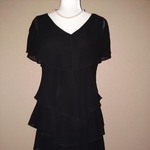 SLNY Black layer dress Size 12